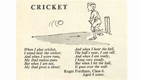 Image result for Cricket Poems Funny