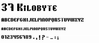 Image result for 37 Kilobyte Font