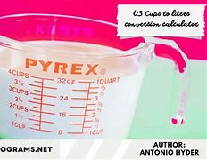 Image result for How Many Cups in a Liter