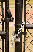 Image result for Picture of Chain Fence with a Lock