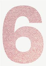 Image result for Pink Glitter Number 6