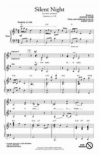 Image result for Silent Night Hymn Sheet Music
