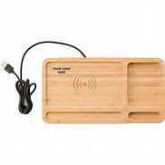 Image result for Bamboo Desk Organiser 5W Wireless Charger