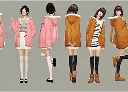 Image result for Sims 4 Female Jacket Accessory