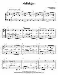 Image result for Sheet Music of Piano Key Hallelujah