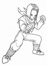 Image result for Android 17 Coloring Pages