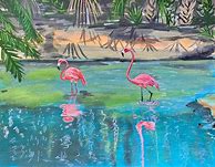 Image result for Whimsical Flamingo Paintings