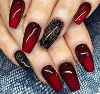 Image result for Red Gel Nail Styles