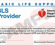 Image result for CPR/BLS Certificate Example