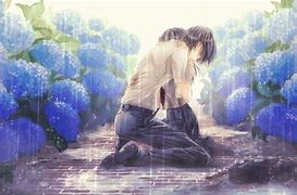 Image result for Anime Boy and Girl in Rain
