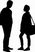 Image result for Silhouette of Couple Talking On Cell Phone