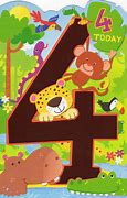 Image result for Happy 4th Birthday Cards