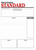 Image result for Front Page Newspaper Layout Template