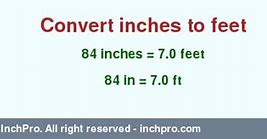 Image result for 84 Inches to Feet