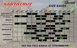 Image result for Santa Cruz Bike Size Chart