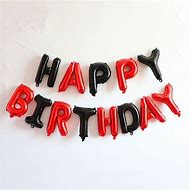 Image result for Red and Black Happy Birthday Balloons