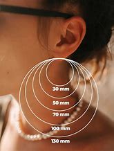 Image result for Hoop Earring Size Chart in Inches