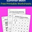 Image result for Summer Math Worksheets