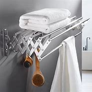 Image result for Adjustable Wall Mounted Towel Rack