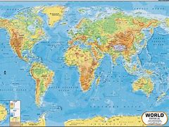 Image result for Physical World Map Wall