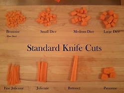 Image result for Basic Knife Vegetable Cuts