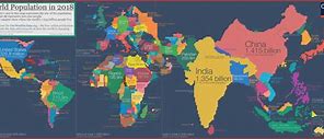 Image result for World Population Map by Country