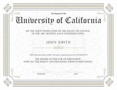 Image result for Blank Doctorate Degree Certificates