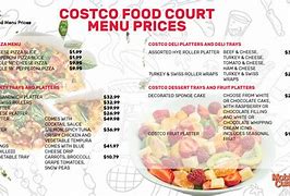 Image result for Costco Food Menu