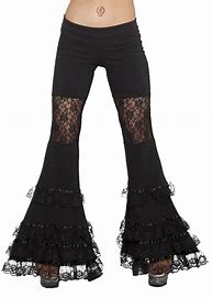 Image result for Lace Bell Bottom Pants
