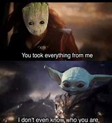Image result for Baby Yoda Groot Meme