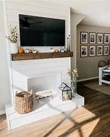 Image result for Electric Fireplace with Faux Chimney Pipe