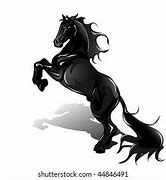 Image result for Bucking Horse Black and White