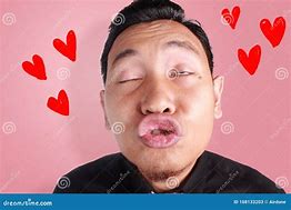 Image result for Funny Kiss Face