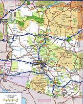 Image result for Arizona Road Map with Cities