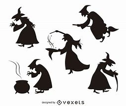 Image result for Cartoon Witch Silhouette