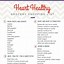 Image result for Heart Healthy Meal Plans Printable