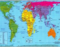 Image result for Map with Continents Actual Size