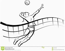 Image result for Volleyball Player Drawing