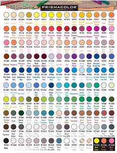Official Prismacolor Pencils 150 Color Chart Colored