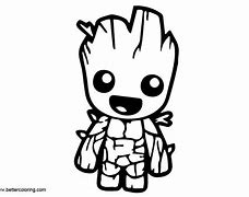 Image result for Baby Groot Clip Art Black and White