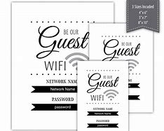 Image result for Wifi Password Card