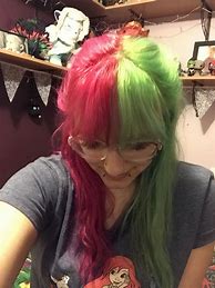 Image result for Pink and Green Pastel Hair