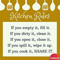 Image result for Kitchen Rules and Regulations