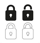 Image result for Lock Button White PNG