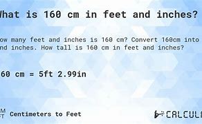 Image result for How Long Is 160 Cm in Feet