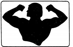 Image result for Silhouette of Strong Man Flexing Simple