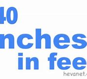 Image result for 40 Inches in Feet