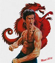 Image result for Bruce Lee Fire Dragon Art