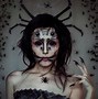 Image result for Red and Black Spider Makeup Halloween