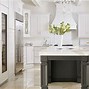 Image result for White Kitchen Cabinets with Gray Island